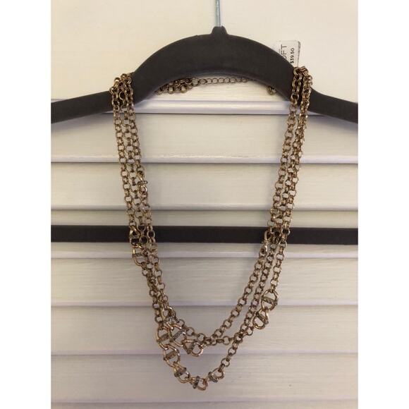 Loft gold tone multi strand necklace - Picture 1 of 4